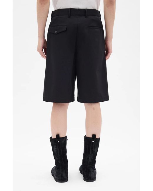 Ann Demeulemeester Black Pleated Shorts for men