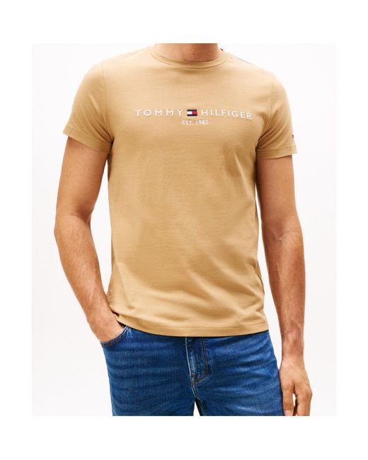 Tommy Hilfiger Natural Logo Short Sleeve T-Shirt for men