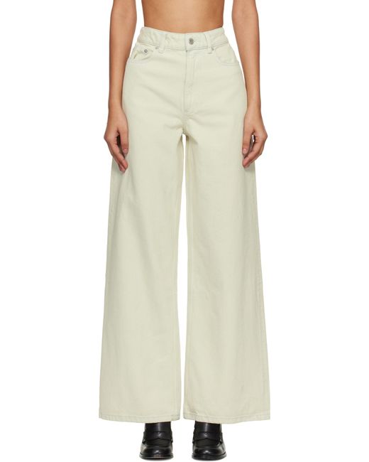 A.P.C. White Wide Leg Pants