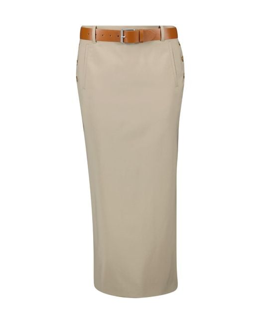 Moschino Natural Belt Loop Skirt