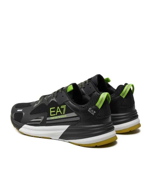 EA7 Black Lace-Up Sneakers for men