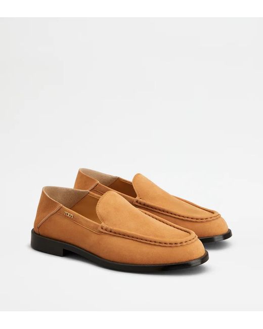 Tod's Brown Round-Toe Loafers