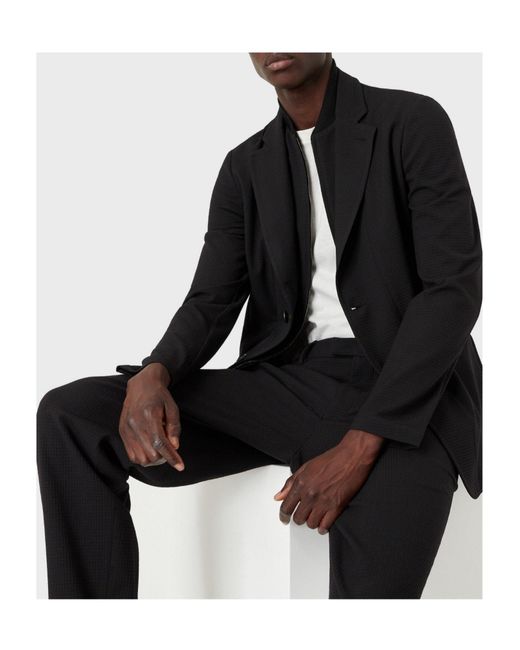 Emporio Armani Black Tailored Blazer for men