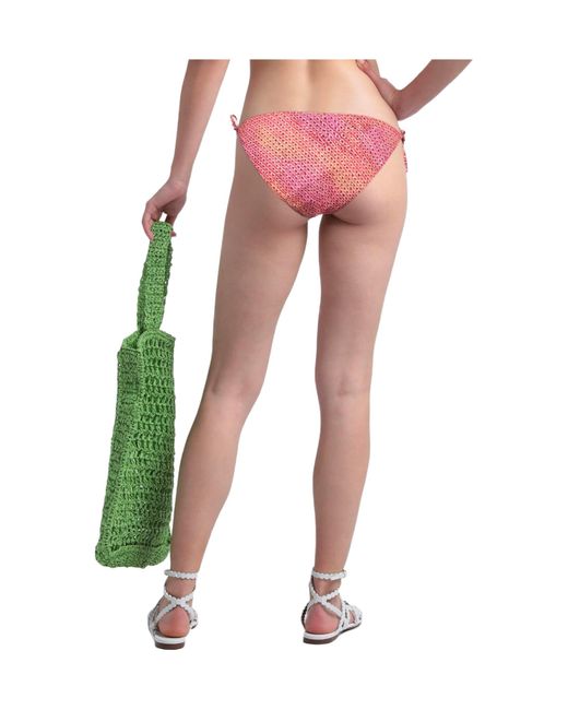 Isabel Marant Pink Colorful Printed Tie-Side Bikini Bottoms