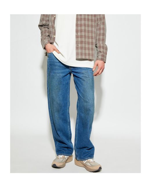 AllSaints Blue Mullen Straight-Leg Jeans for men