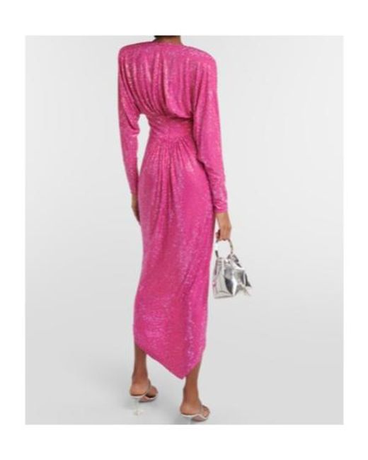 Alexandre Vauthier Pink Embellished Maxi Dress