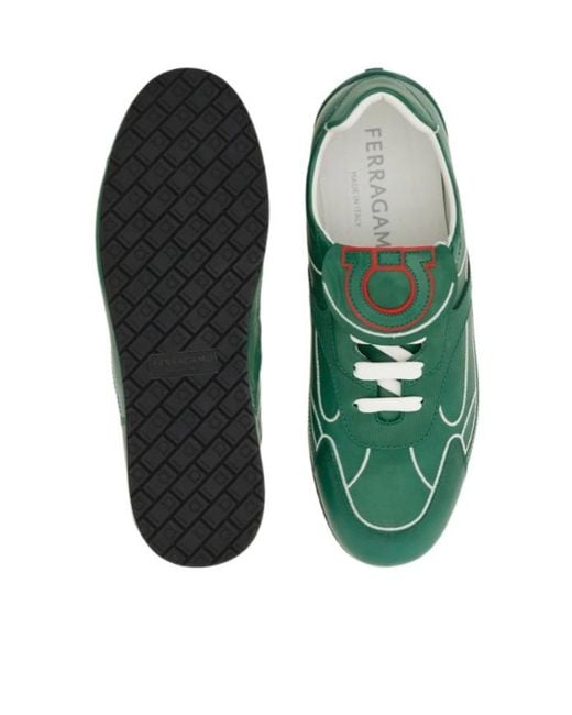 Ferragamo Green Low-Top Sneaker for men