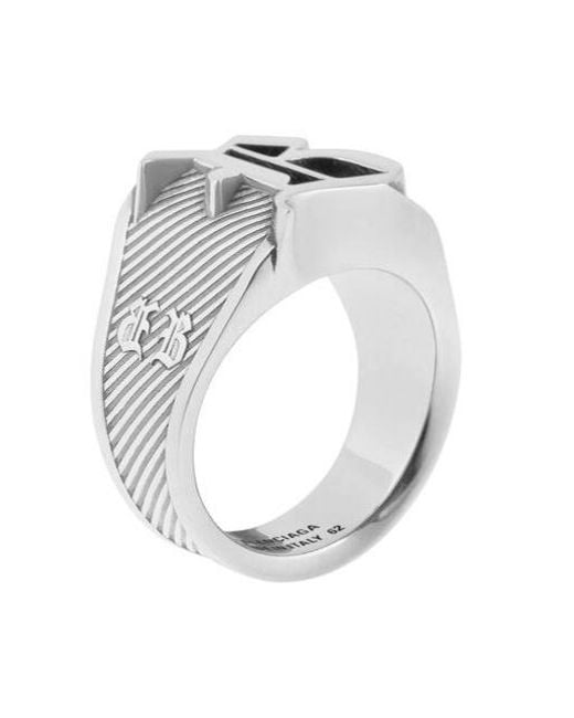 Balenciaga White Melrose Signet Ring
