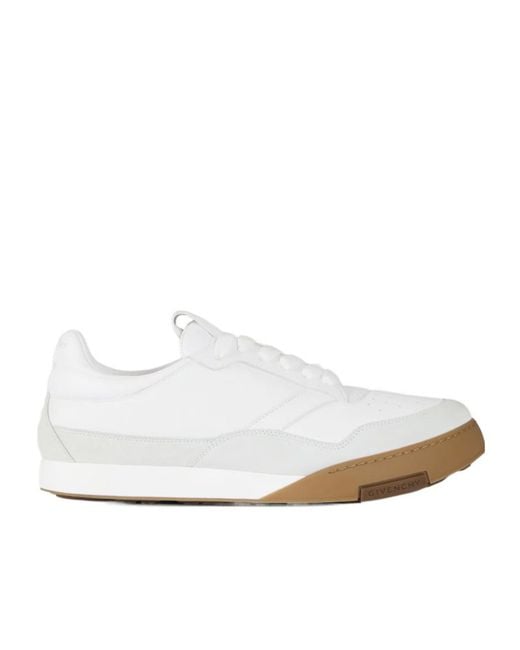 Givenchy White Round-Toe Low-Top Sneakers for men