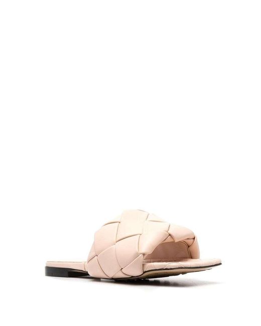 Bottega Veneta White Lido Flat Sandal