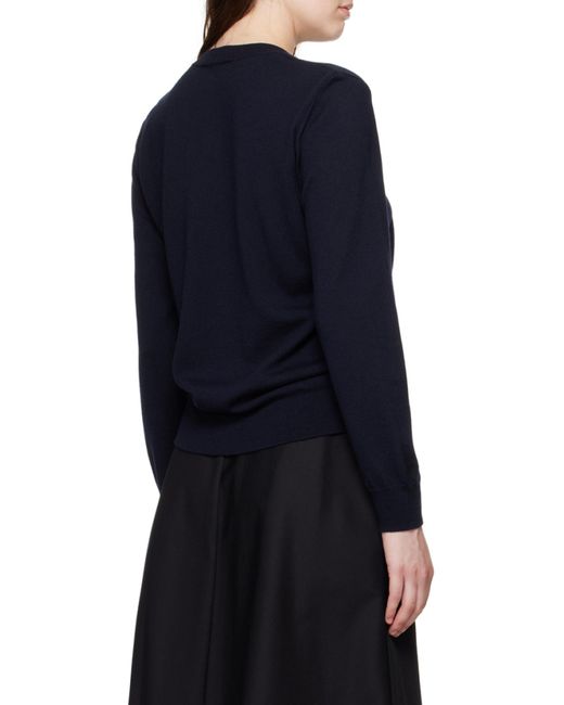 A.P.C. Blue Logo Embroidered Knitted Jumper