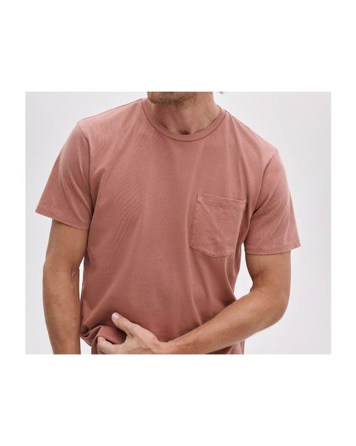 Rag & Bone Pink Crew Neck Short-Sleeved T-Shirt for men