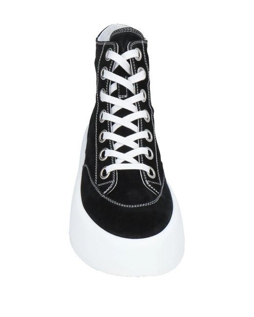 MM6 by Maison Margiela Black Solid Color Lace-Up Casual Shoes