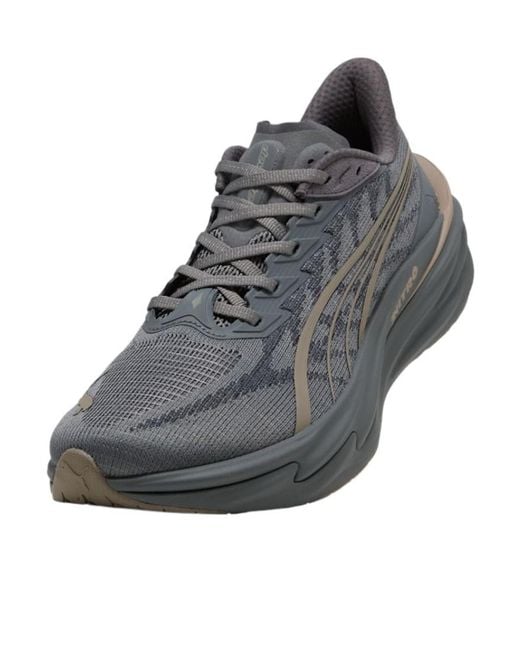 PUMA Gray Deviate Nitro 4 Road Running Shoes for men