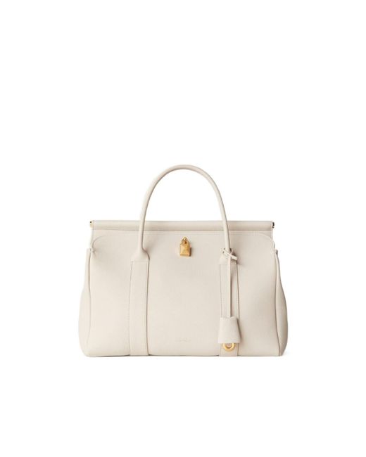 Loro Piana Natural Double-Handle Handbag