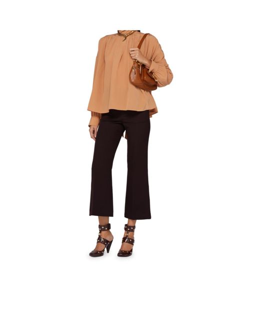 Chloé Brown Logo Shoulder Bag