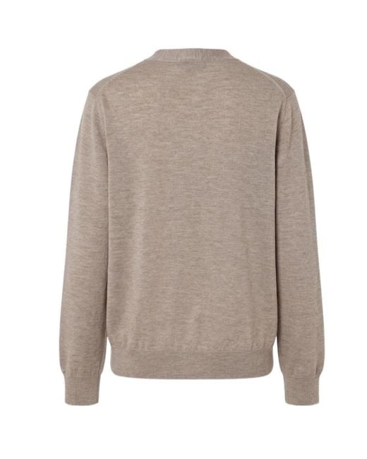 The Row Brown V-Neck Sweater