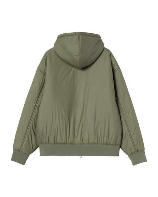 Carhartt Green Logo Patch Zip-Up Hooded Jacket