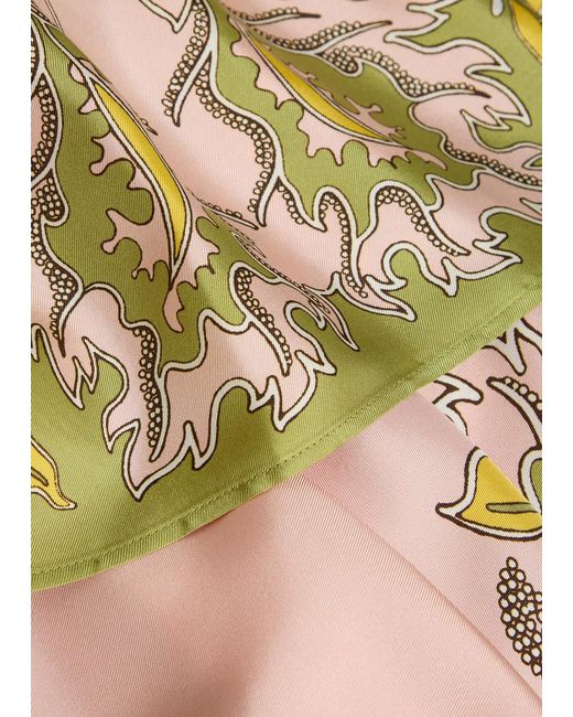 LaDoubleJ Yellow Magnifico Printed Silk Maxi Dress