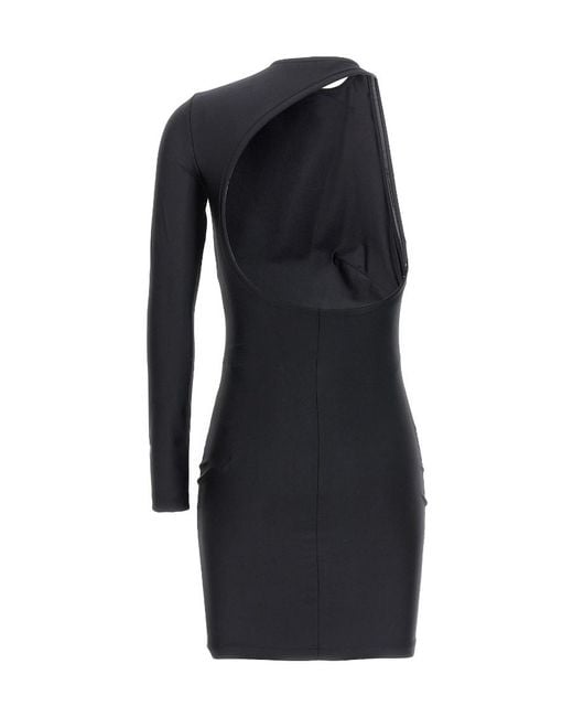 Balenciaga Blue One-Shoulder Mini Dress