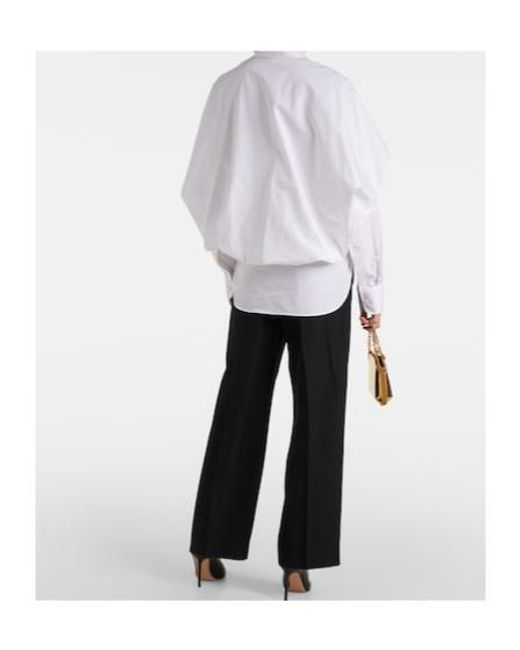 Stella McCartney White Caped Cotton Blouse
