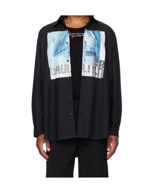 Jean Paul Gaultier Blue Long Sleeve Shirt for men