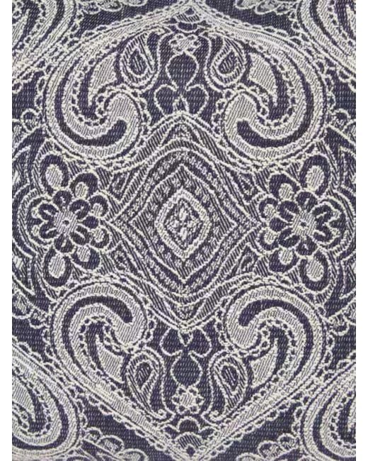 Etro Blue Paisley-Print Open-Top Tote Bag