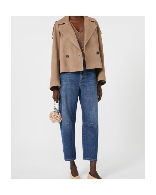 Weekend by Maxmara Natural Maga Leather Jacket