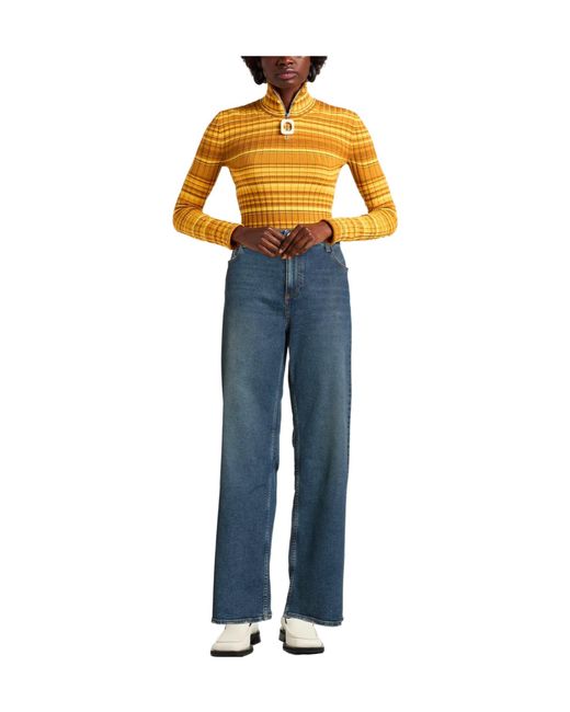 Max Mara Blue Casual Straight-Leg Pants