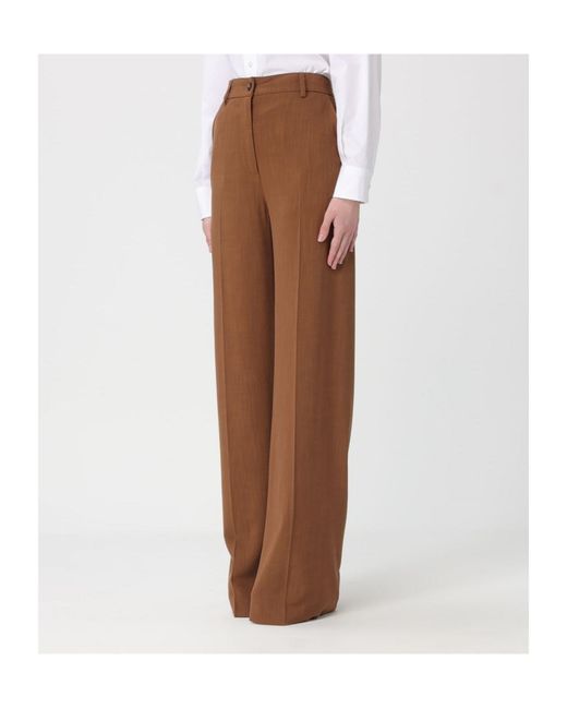 Etro Brown Tailored Wide-Leg Pants