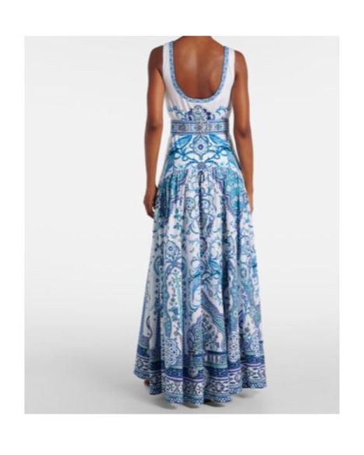 Camilla Blue Isnik Lullaby Cotton Jersey Maxi Dress