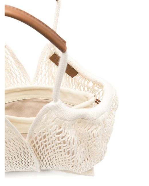 Hereu Natural Knotted Mesh Tote Bag