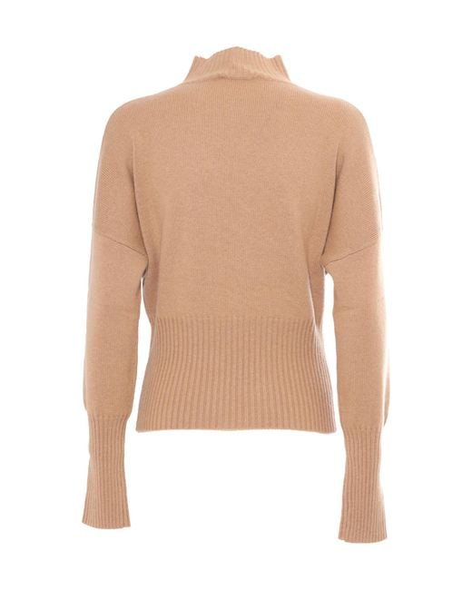 Max Mara Pink Studio High Neck Long-Sleeved Jumper