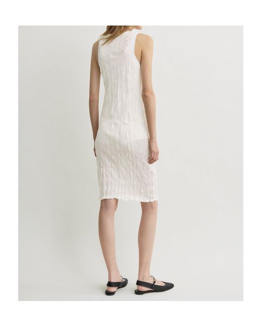 Totême White Totême Crinkled Knit Tank Knitted Dress