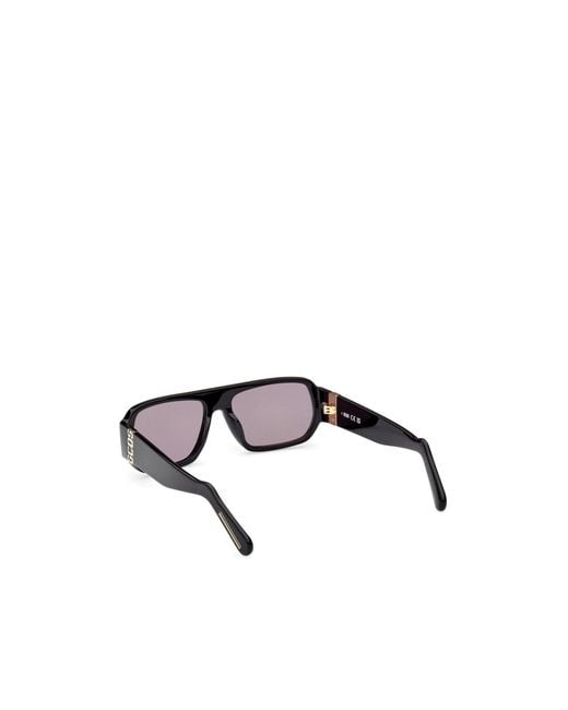 Gcds White Geometric Frame Sunglasses for men
