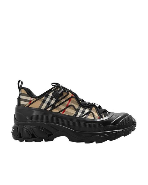 Burberry Black Arthur Vintage Check Sneakers for men