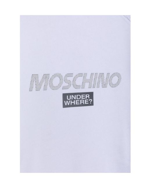 Moschino Blue Crew Neck Sweatshirt for men