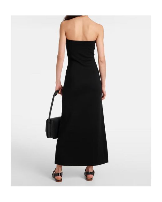 Gabriela Hearst Black Calderon Wool, Silk, And Cashmere Maxi Dress