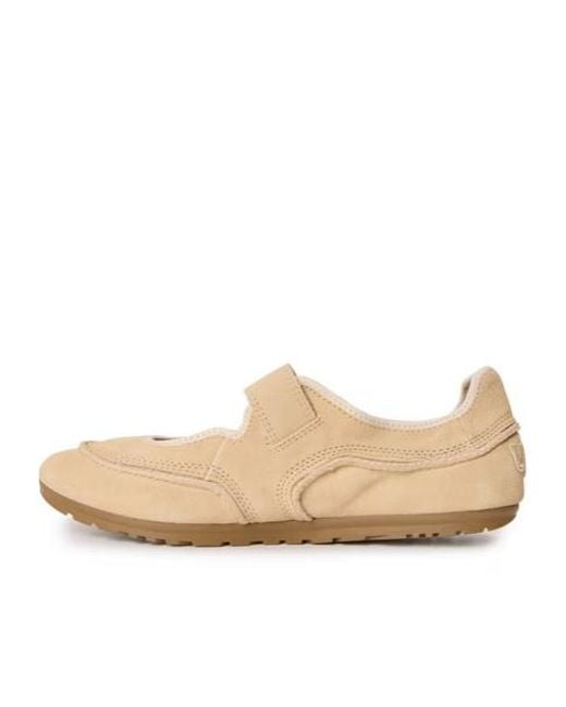 Ugg Natural Suede Hookandloop Flat Shoe