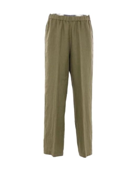 Aspesi Green Linen Trousers