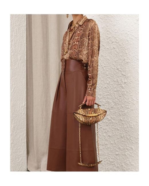 Zimmermann Brown Hypnotic Printed Shirt