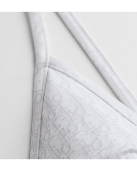 Dior White Iviera Bikini Top