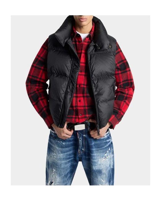 DSquared² Black D2-Upside-Down Vest for men