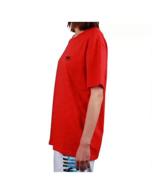Moschino Red Logo Short-Sleeved T-Shirt for men