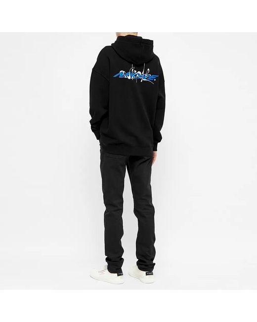 Givenchy Black Logo-Print Cotton Hoodie for men