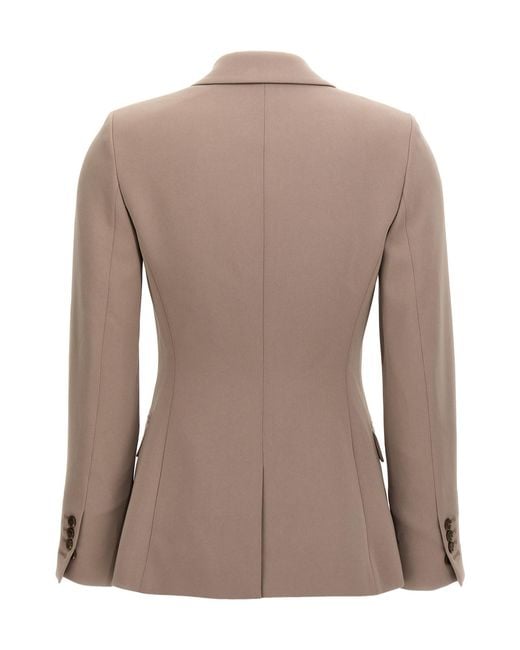 Theory Brown Admiral Crepe Staple Blazer