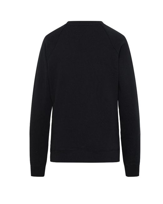MSGM Black Logo-Print Cotton Sweatshirt