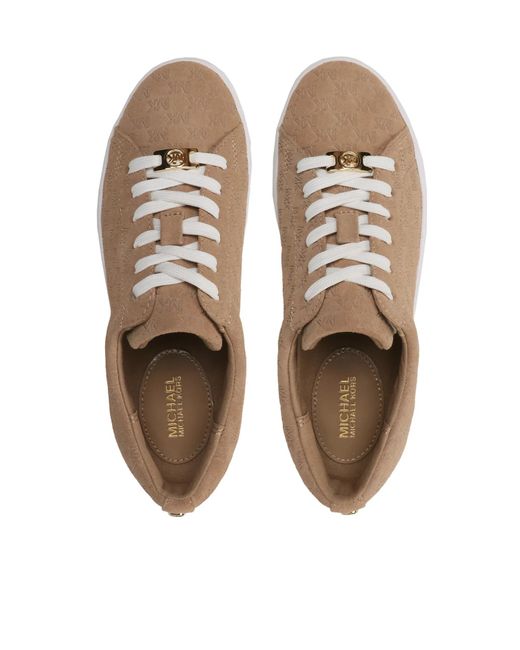 Michael Kors Brown Logo Strapped Low-Top Casual Shoes