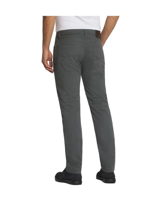 Brioni Gray Essential Petroleum Stretch Cotton Meribel Fitted Jeans for men