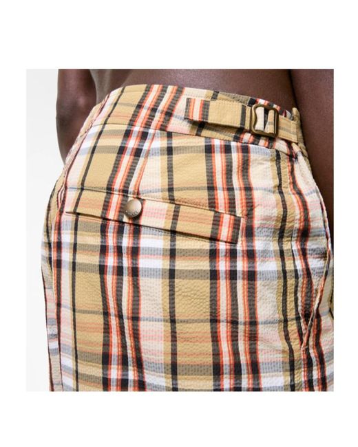 Burberry Metallic Check Seersucker Swim Shorts for men